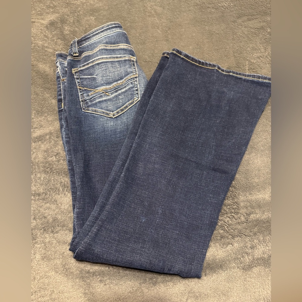BKE Parker Wide Flare Faded Jeans
